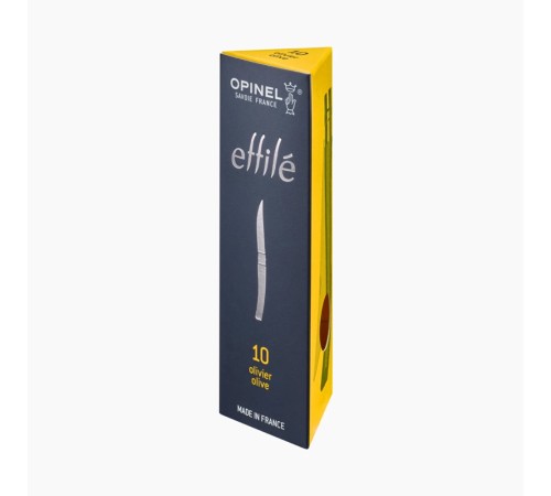 Нож филейный Opinel №10, нержавеющая сталь, рукоять оливковое дерево