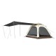 Палатка Naturehike Ango Automatic CNK2550WS010 трёхместная, большая, c навесом, бежевая с коричневым