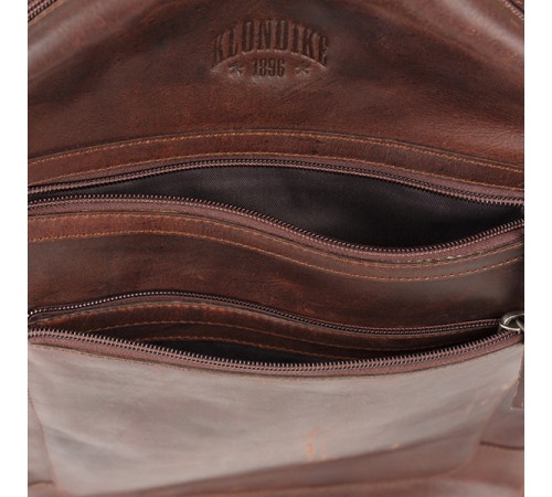 Рюкзак KLONDIKE DIGGER «Sade», натуральная кожа в темно-коричневом цвете, 34 x 40 x 9 см