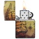 Зажигалка Zippo Pirate Ship с покрытием White Matte, латунь/сталь, белая, матовая, 38x13x57 мм