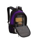 Рюкзак SWISSGEAR, чёрный/фиолетовый/серебристый, полиэстер 600D, 32х15х45 см, 22 л
