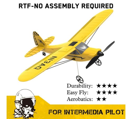 Радиоуправляемый самолет Volantex RC Sport Cub 400мм (желтый) 2.4G 3ch LiPo RTF with Gyro