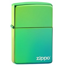 Зажигалка ZIPPO Classic с покрытием High Polish Teal, латунь/сталь, зелёная, глянцевая, 38x13x57 мм