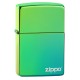 Зажигалка ZIPPO Classic с покрытием High Polish Teal, латунь/сталь, зелёная, глянцевая, 38x13x57 мм