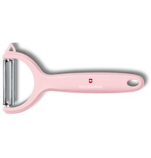 Нож для чистки томатов и киви VICTORINOX, двусторонее зубчатое лезвие, светло-розовая рукоять