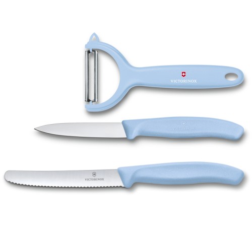 Набор из 3 ножей VICTORINOX Swiss Classic: нож для томатов, столовый нож 11 см, нож для овощей 8 см