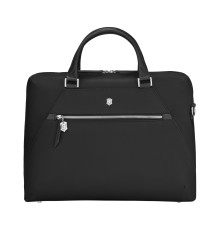 Портфель VICTORINOX Victoria Signature Briefcase, черный, нейлон/кожа, 42x13x30 см, 13 л