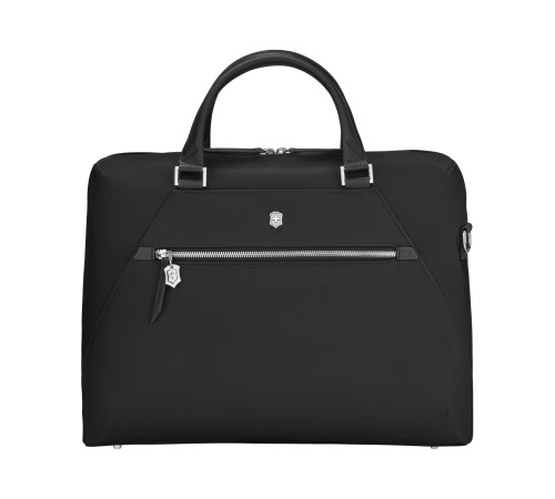 Портфель VICTORINOX Victoria Signature Briefcase, черный, нейлон/кожа, 42x13x30 см, 13 л