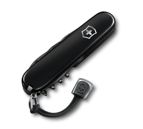 Нож перочинный VICTORINOX Spartan PS, 91 мм, 13 функций, чёрный, со шнурком в комплекте