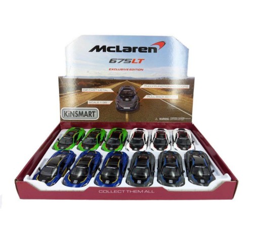 Машина Kinsmart 1:36 McLaren 675LT, инерция (1/12шт.) б/к