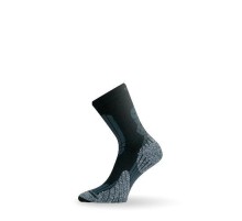 Носки Lasting ITU 900, microfiber+polypropylene, черный с серыми полосками, размер S , ITU900-S