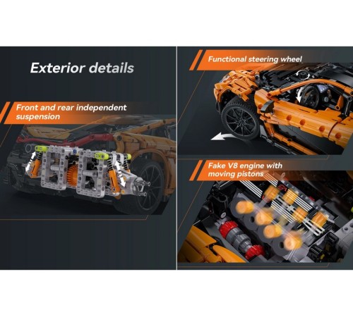 Конструктор CaDA MASTER спорткар Assassin XR 1/10 (3617 деталей)
