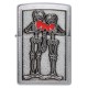 Зажигалка ZIPPO Couple Love с покрытием Brushed Chrome, латунь/сталь, серебристая, 36x13x57 мм