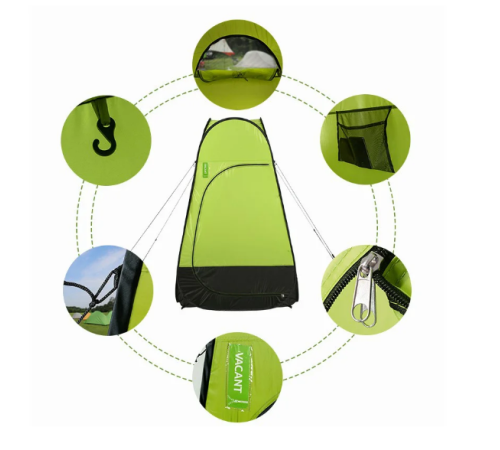 Палатка Naturehike Utility Tent 210T polyester NH17Z002-P, для переодевания, зеленая, 6927595721445
