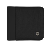 Бумажник VICTORINOX Travel Essentials Bi-Fold Wallet, с защитой от сканирования RFID, чёрный, полиэстер, 11x2x10 см