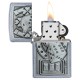 Зажигалка ZIPPO Lucky 7 с покрытием Street Chrome, латунь/сталь, серебристая, 38x13x57 мм