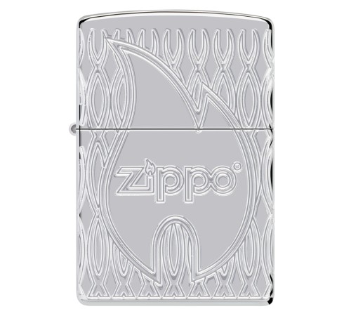 Зажигалка ZIPPO Armor® с покрытием High Polish Chrome, латунь/сталь, серебристая, 38x13x57 мм