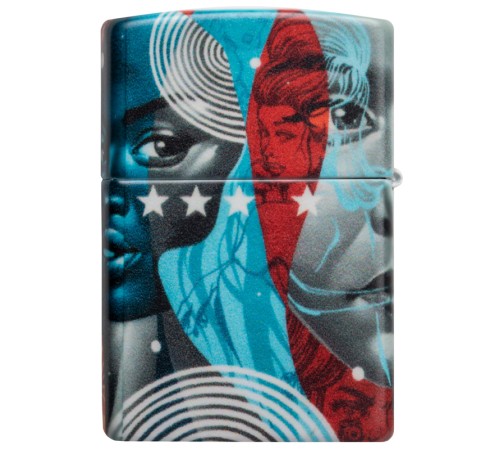 Зажигалка Zippo Tristan Eaton с покрытием White Matte, латунь/сталь, разноцветная, 38x13x57 мм