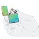Зажигалка ZIPPO Classic с покрытием High Polish Teal, латунь/сталь, зелёная, глянцевая, 38x13x57 мм
