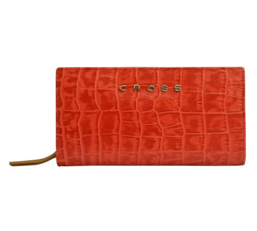 Клатч-кошелёк Cross Bebe Coco,  кожа наппа фактурная, цвет красный/бежевый, 18 х 10 х 3 см