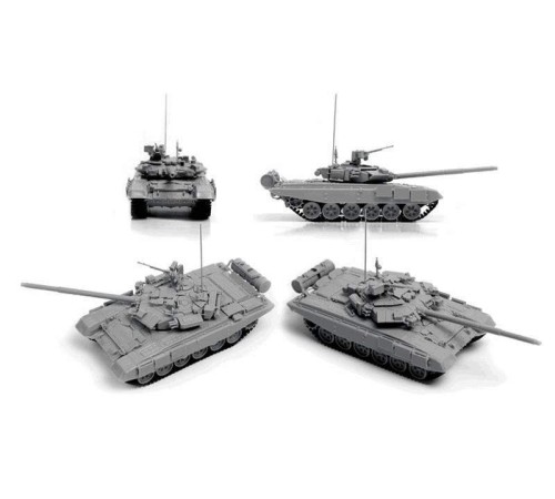 Сборная модель ZVEZDA Российский танк Т-90, 1/72