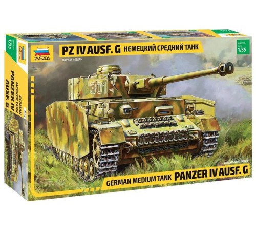 Сборная модель ZVEZDA Немецкий средний танк Pz IV Ausf. G, 1/35