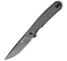 Складной нож SENCUT Scitus D2 Steel Black Stonewashed Handle Dark Green Canvas Micarta