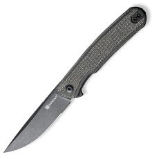 Складной нож SENCUT Scitus D2 Steel Black Stonewashed Handle Dark Green Canvas Micarta