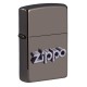 Зажигалка ZIPPO Zippo Design с покрытием Black Ice®, латунь/сталь, чёрная, глянцевая, 38x13x57 мм