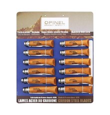 Набор-дисплей Opinel T085 из 12 ножей разных размеров из углеродистой стали, 182085