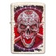 Зажигалка ZIPPO Skull Design с покрытием Mercury Glass, латунь/сталь, белая, 38x13x57 мм