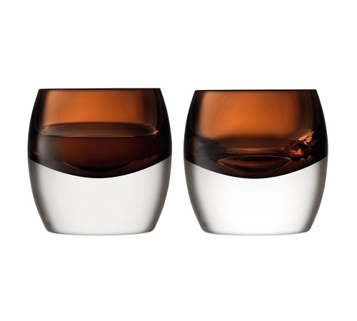 Набор низких стаканов Lsa International Whisky Club, 230 мл, коричневый, 2 шт.