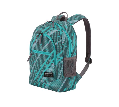 Рюкзак SWISSGEAR, голубой/серый, полиэстер 600D, 32х16х43 см, 22 л