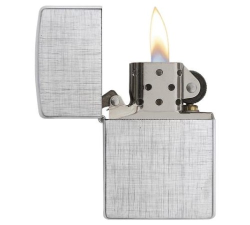 Зажигалка ZIPPO Classic с покрытием Brushed Chrome, латунь/сталь, серебристая, матовая, 38x13x57 мм