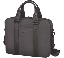 Портфель VICTORINOX Architecture Urban Bodmer 14'', серый, ткань Nüwa®/кожа, 38x10x31 см, 11 л