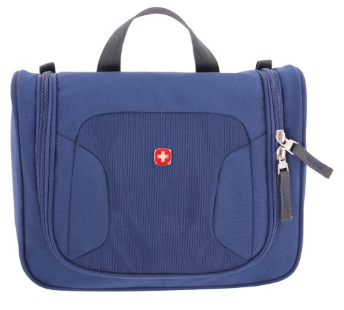 Несессер SWISSGEAR, дорожный, синий, полиэстер, 27х11х22 см
