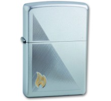 Зажигалка ZIPPO Zippo Flame, с покрытием Satin Chrome™, латунь/сталь, серебристая, 38x13x57 мм