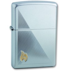 Зажигалка ZIPPO Zippo Flame, с покрытием Satin Chrome™, латунь/сталь, серебристая, 38x13x57 мм