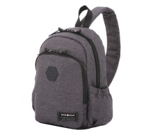 Рюкзак SWISSGEAR 13'', cерый, ткань Grey Heather/ полиэстер 600D PU , 25х14х35 см, 12 л