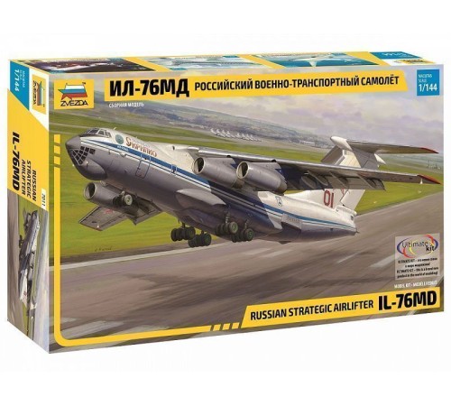 Сборная модель ZVEZDA Военно-транспортный самолёт Ил-76МД, 1/144