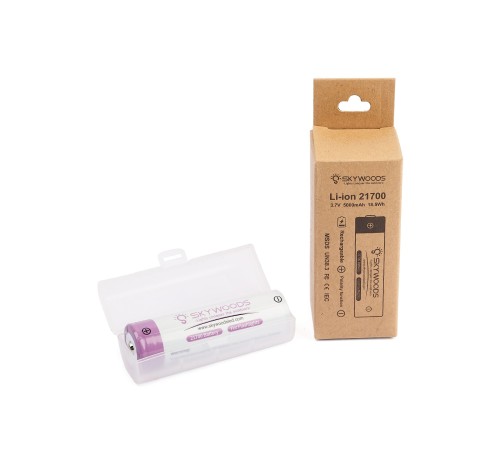 Аккумулятор SKYWOODS 21700, 5000mAh, 1000 циклов перезарядки