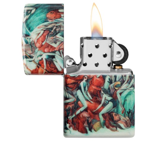 Зажигалка Zippo Classic с покрытием White Matte, латунь/сталь, разноцветная, матовая, 38x13x57 мм