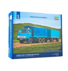 Сборная модель AVD КАМАЗ-5320 с прицепом ГКБ-8350, 1/43