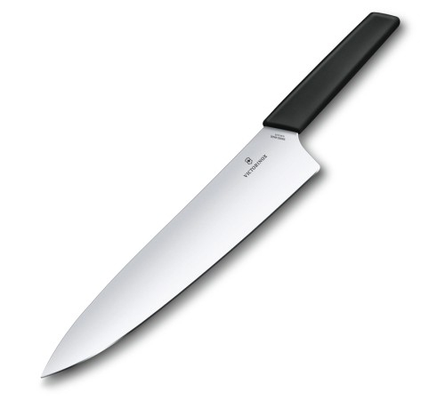 Нож разделочный VICTORINOX Swiss Modern, 25 см, нержавеющая сталь / синтетический материал, чёрный