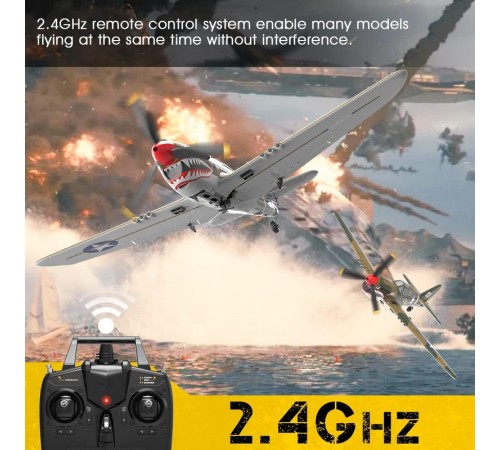 Радиоуправляемый самолет Volantex RC P40 Warhawk 400мм 2.4G 4ch LiPo RTF with Gyro