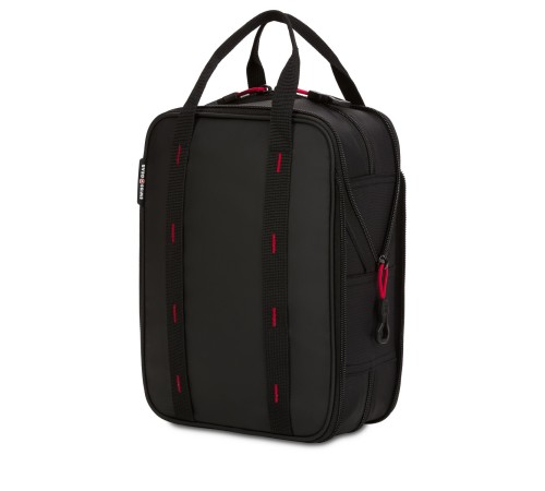 Термосумка для ланча SWISSGEAR, прорезиненный полиэстер 600D, черный/красный, 23х15х10 см, 3,5 л