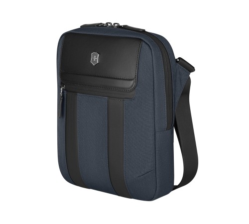 Сумка через плечо VICTORINOX Architecture Urban 2 Crossbody Bag,синий, полиэстер/кожа, 9x22x28 см,6л
