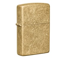 Зажигалка ZIPPO Classic с покрытием Tumbled Brass, латунь/сталь, золотистая, матовая, 38x13x57 мм
