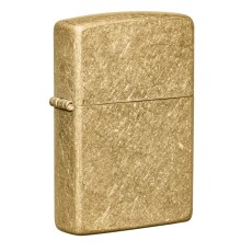 Зажигалка ZIPPO Classic с покрытием Tumbled Brass, латунь/сталь, золотистая, матовая, 38x13x57 мм