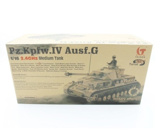 Р/У танк Taigen 1/16 Panzerkampfwagen IV Ausf.F2.Sd.Kfz (Германия) 2.4G RTR, зимний камуфляж